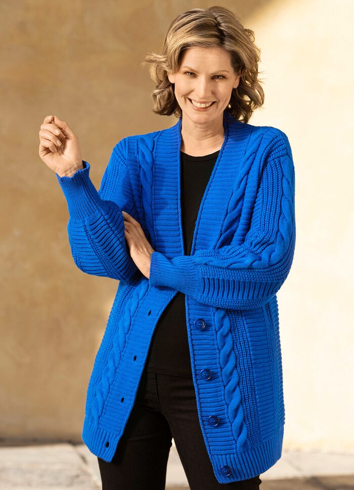 Strickjacke in Strukturmix 