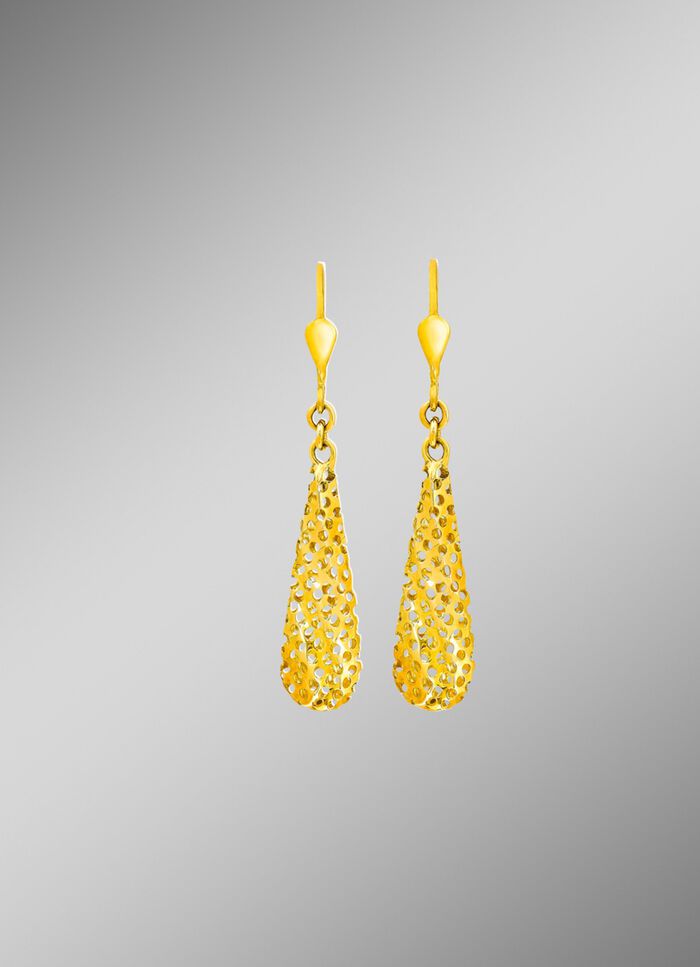 Ein toller Hingucker: gl&auml;nzende Ohrringe, durchbrochen 