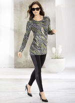 Leggings im interresanten Materialmix SCHWARZ