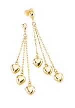 S&uuml;sse Herz-Ohrstecker aus Gold 