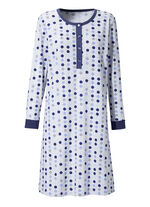 Zweierpack Nachthemden, Langarm mit Knopfleiste und B&uuml;ndchen MARINE/T&Uuml;RKIS