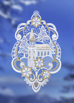 Fensterbild Maria Kirche aus Plauener Spitze 