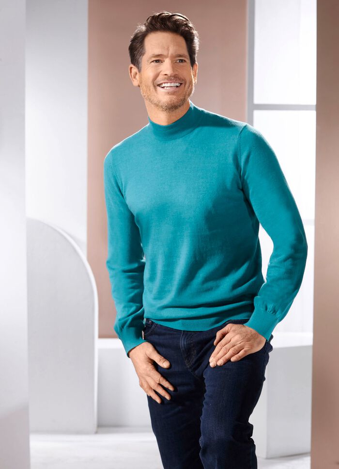 Pullover mit Stehkragen in 4 Farben 