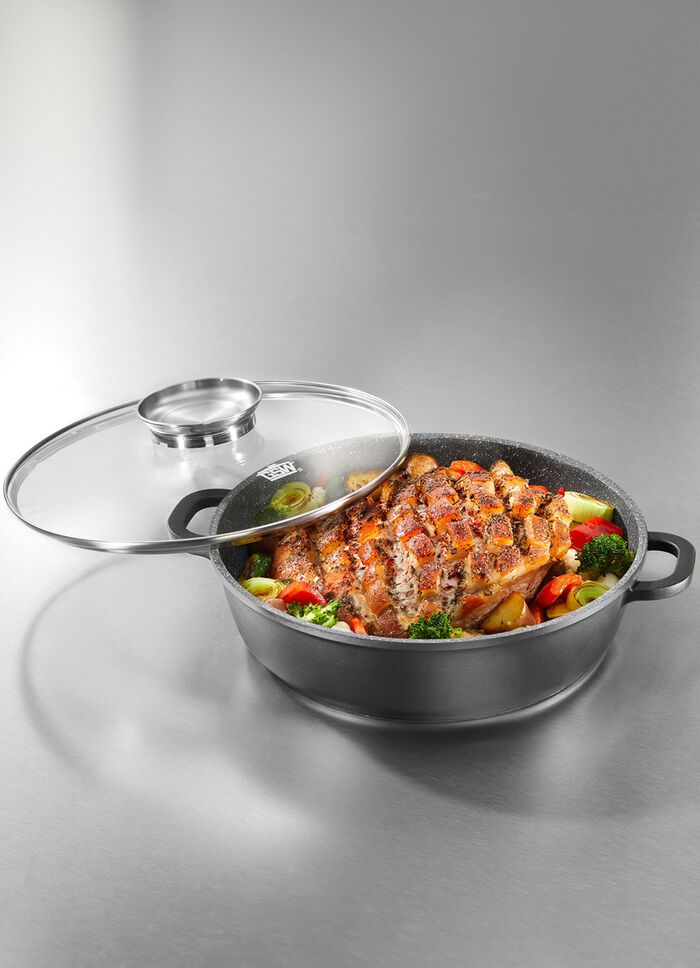 Servierpfanne aus hochwertigem Aluguss 