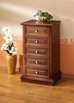 Teilmassive Kommode mit Echtholzfurnier NUSSBAUM