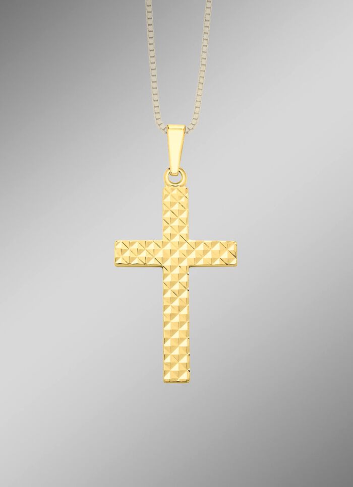 Kreuz-Anh&auml;nger mit Diamantmuster 