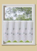 Fein bestickter Kleinfenster-Vorhang 