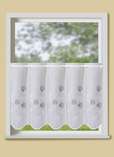Fein bestickter Kleinfenster-Vorhang 