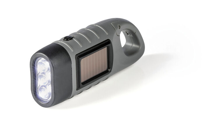 Solar-Taschenlampe für Notfälle und Stromausfall 