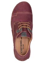 Josef Seibel, klassische Damen-Schn&uuml;rschuhe, Weite G, mit herausnehmbarem Fussbett BEERE-GRAU