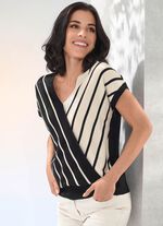 Pulli in weicher Qualität SCHWARZ-BEIGE