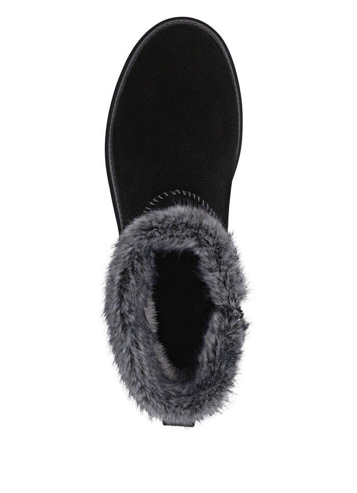 Remonte, gefütterte Damen-Stiefeletten, Winterschuhe, Weite G, mit Lammfell SCHWARZ