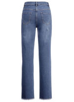 Jeans mit angesagtem Fransensaum JEANSBLAU