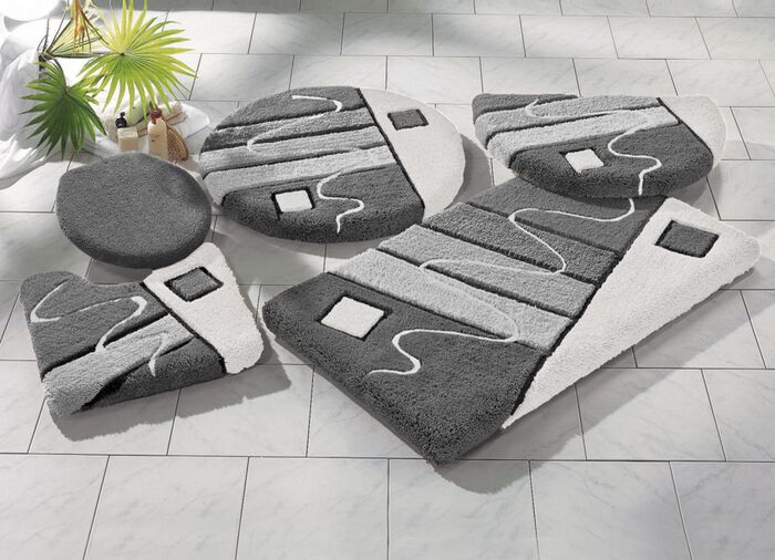 «Glenette» Badgarnitur in verschiedenen Farben GRAU-WEISS