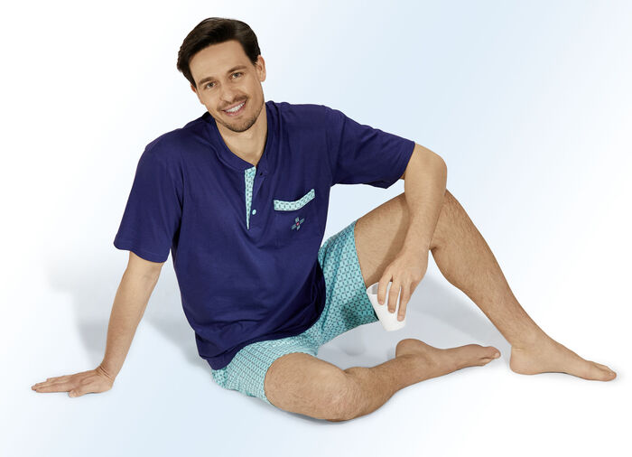 Zweierpack Shortys mit Knopfleiste und aufgesetzter Brusttasche 