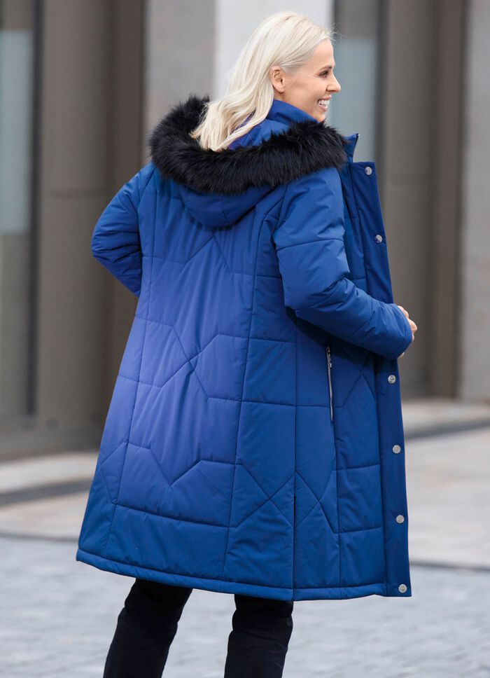 Mantel mit Rei&szlig;verschluss an den Seitenschlitzen 