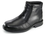 Stiefelette mit zwei Seitenreissverschlüsse SCHWARZ