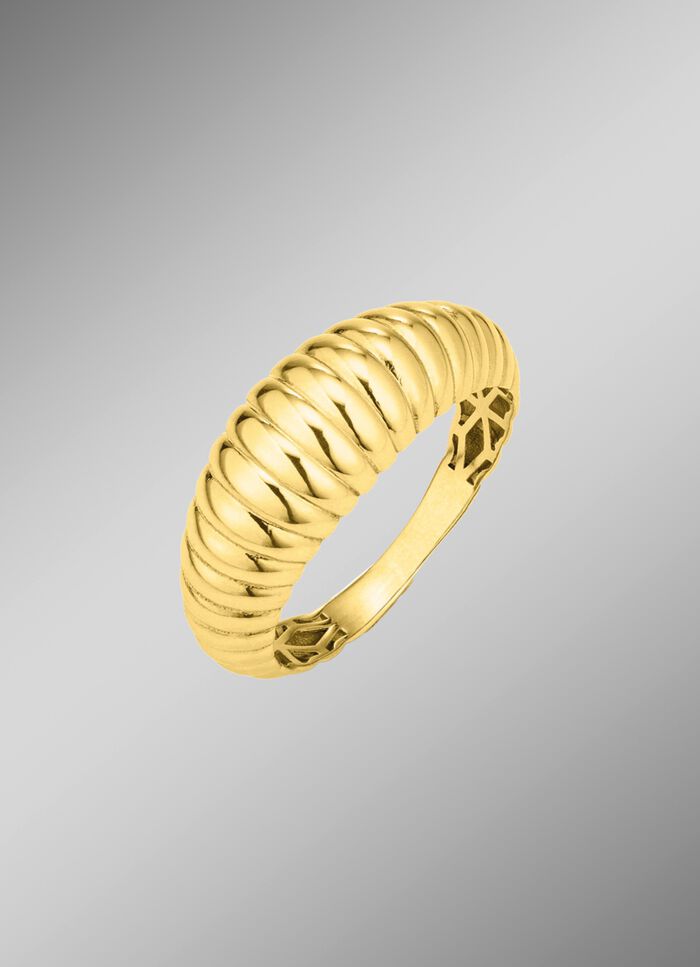 Faszinierender Damenring, gerillt 