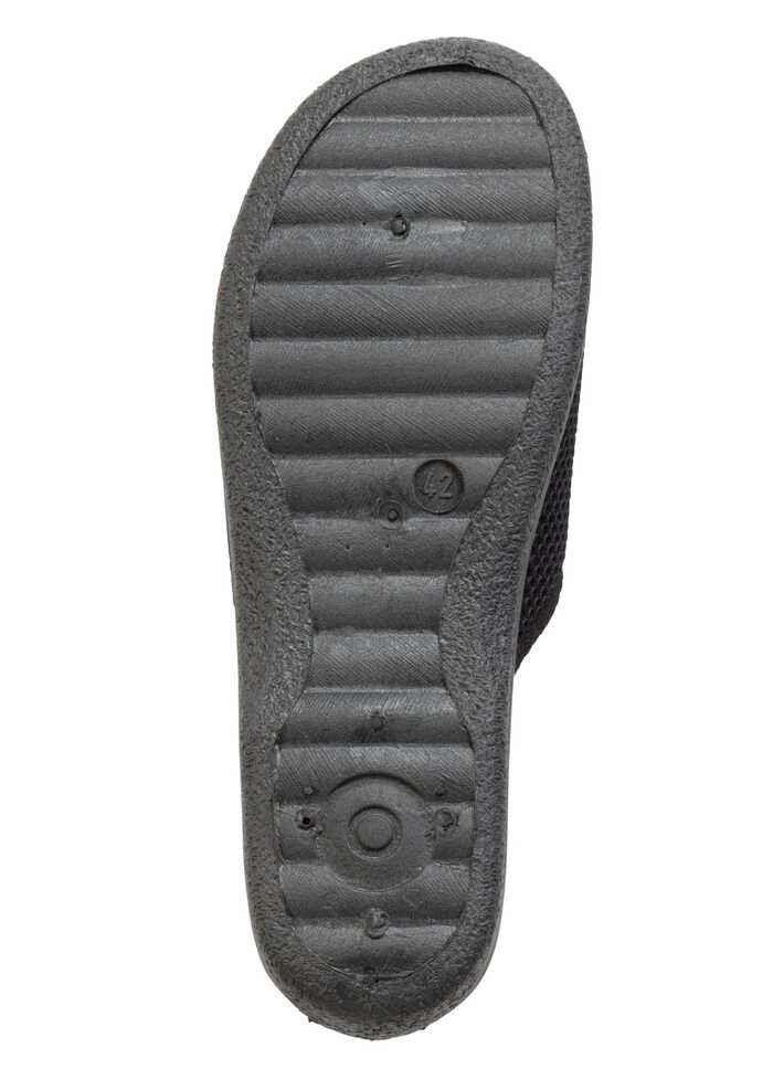 Pantoffel mit Schurwollfutter SCHWARZ