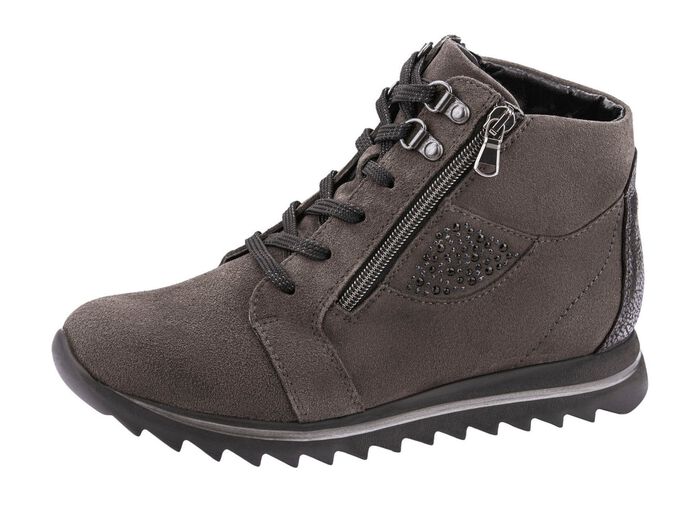 Waldl&auml;ufer Stiefelette mit praktischen Seitenreissverschl&uuml;ssen GRAU