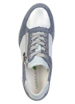 Waldl&auml;ufer, bequeme Damen-Sneaker, Weite H, mit herausnehmbarem Fussbett JEANSBLAU-SILBER