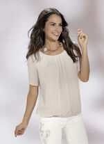 Tunika in 2-in-1-Optik TAUPE