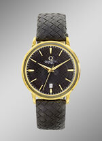 Herrenuhr mit vergoldetem Metallgeh&auml;use 