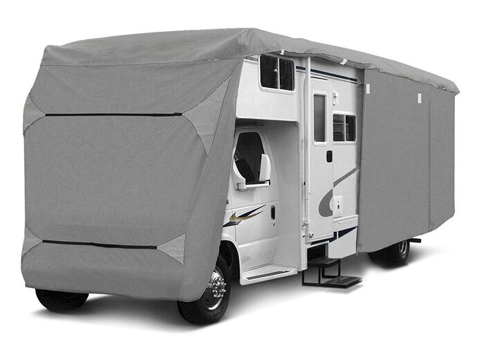 Wohnmobil- und Wohnwagen-Schutzhaube aus Polyester GRAU