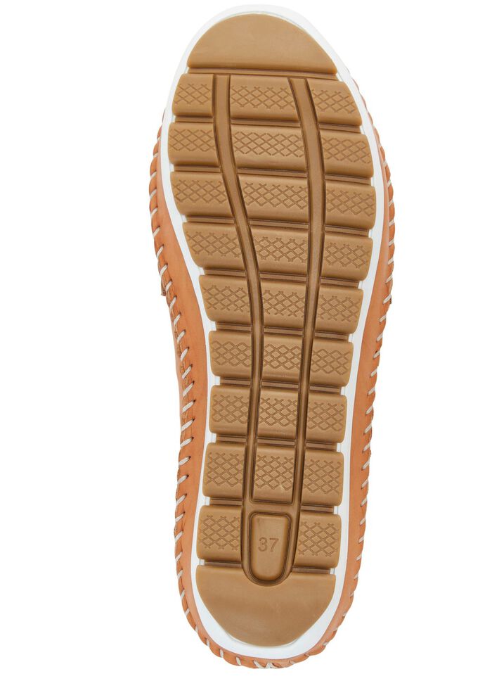 Gemini, leichte Damen-Slipper, Weite G, mit herausnehmbarem Fussbett CAMEL