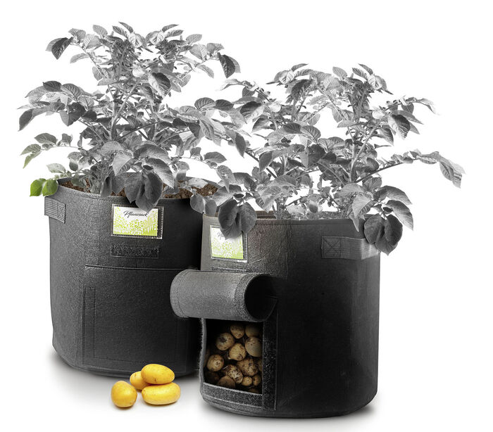 Pflanzsäcke, 3er Set, ideal für Balkon oder Terrasse 