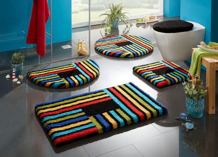 Badvorleger mit rutschhemmender Rückseite von Grund BUNT