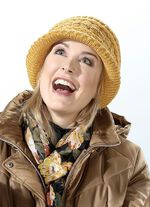 Warmer Damen-Hut, mit Rundum-Gummizug SENFGELB