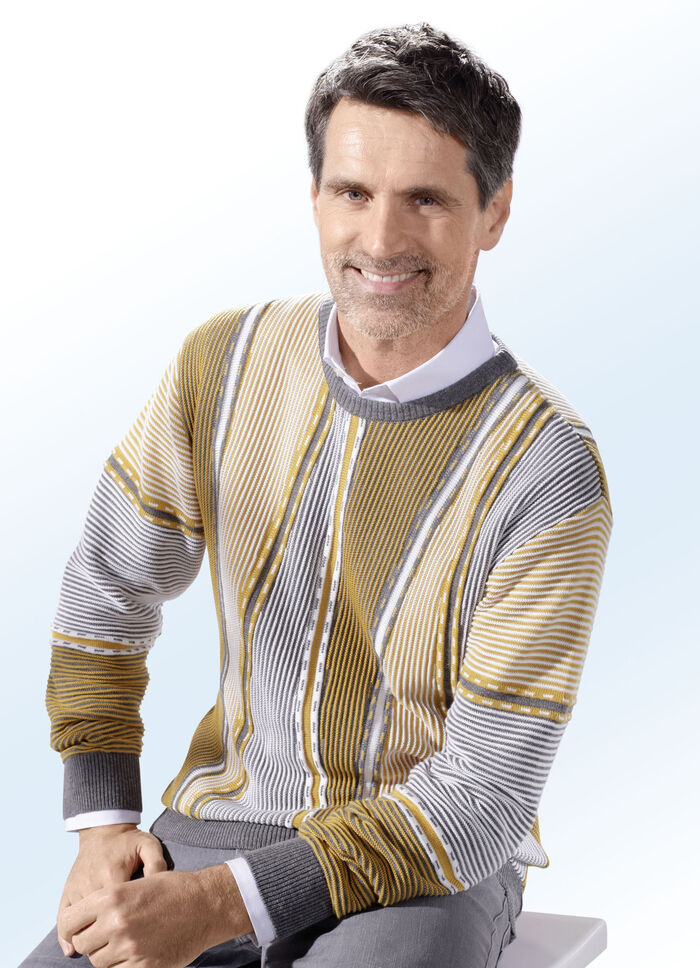 Rundhalspullover in 3 Farben MAISGELB