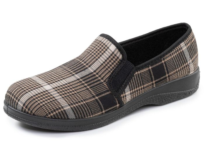 Klassiche Herren-Hausschuhe, mit Gummizug 