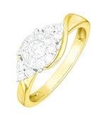 Hochwertiger Damenring mit 16 Brillanten 
