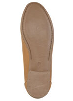 Andrea Conti, schicke Damen-Ballerinas, Weite G, mit herausnehmbarem Fussbett COGNAC