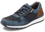 Rieker, bequeme Herren-Sneaker, Weite H, mit herausnehmbarem Fussbett BLAU-BRAUN