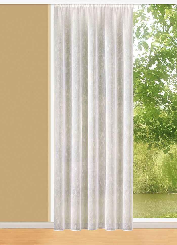 Flammgarn-Vorhang mit Automatikfaltenband 