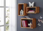 Wandregale mit gerundeten Ecken und Kanten KERNBUCHE