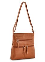 Laurina, Tasche, Damen, mit verstellbarem Umh&auml;ngeriemen COGNAC