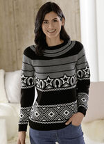 Pullover mit Muster rundum 