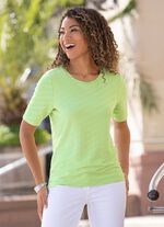 Shirt mit Rundhalsausschnitt PISTAZIE