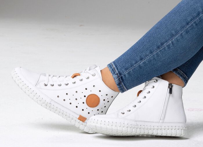 Gemini, sommerliche Damen-Boots, Weite G, mit herausnehmbarem Fussbett WEISS