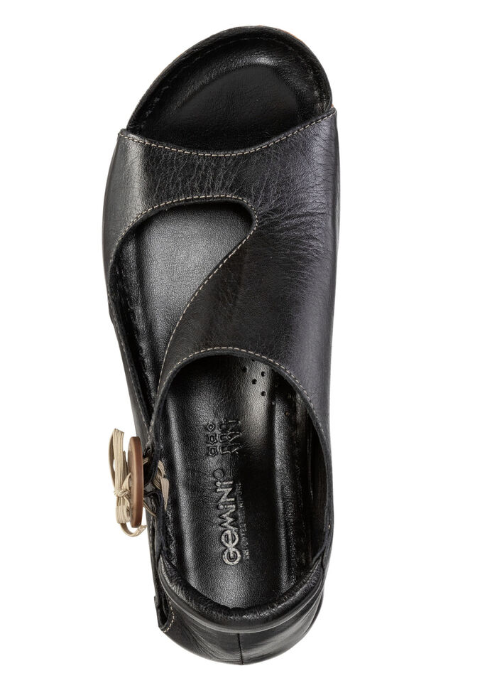 Gemini Sandale aus teils schattiertem Rind-Nappaleder SCHWARZ