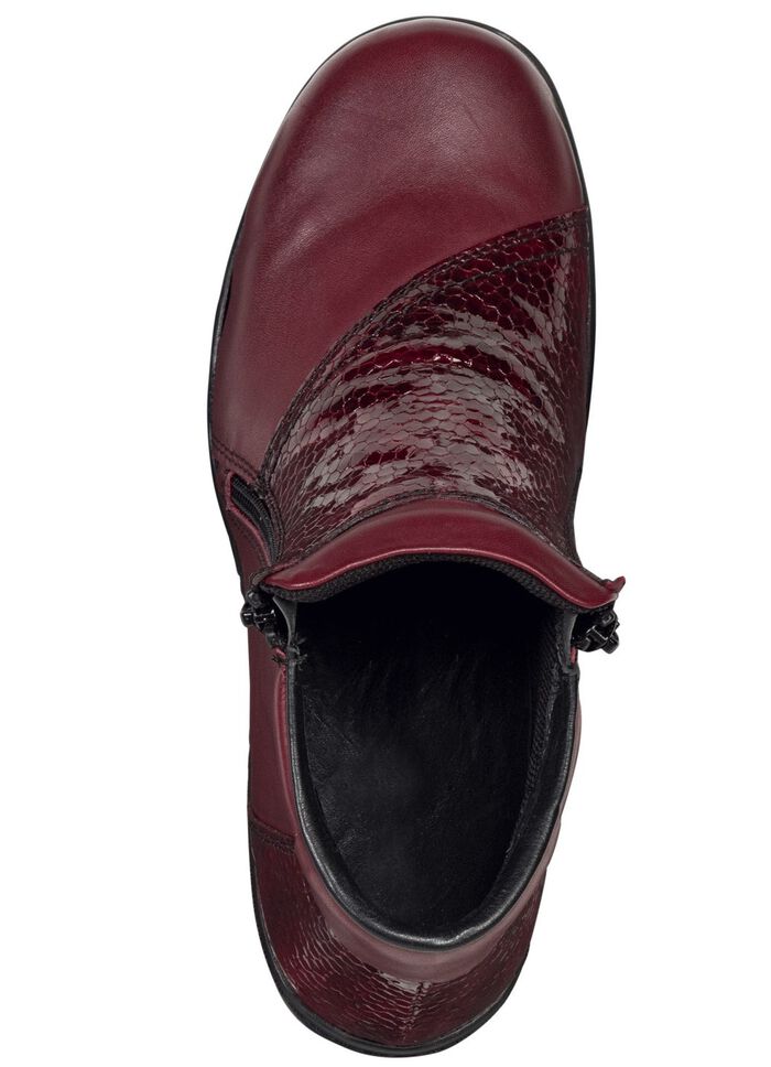 ELENA EDEN Bootie aus teilweise reptilgepr&auml;gtem Nappaleder 