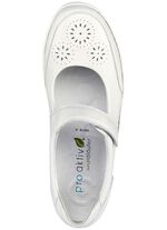 Waldl&auml;ufer, bequeme Damen-Slipper, Weite H, mit herausnehmbarem Fussbett NATURWEISS