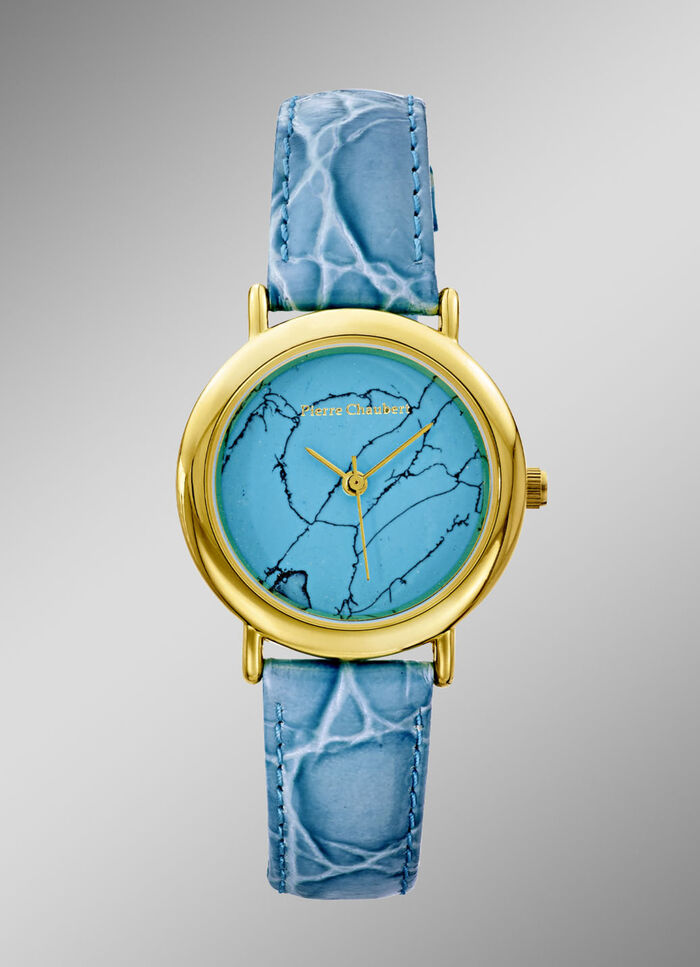 Quartz-Damenuhr mit vergoldetem Metallgehäuse 