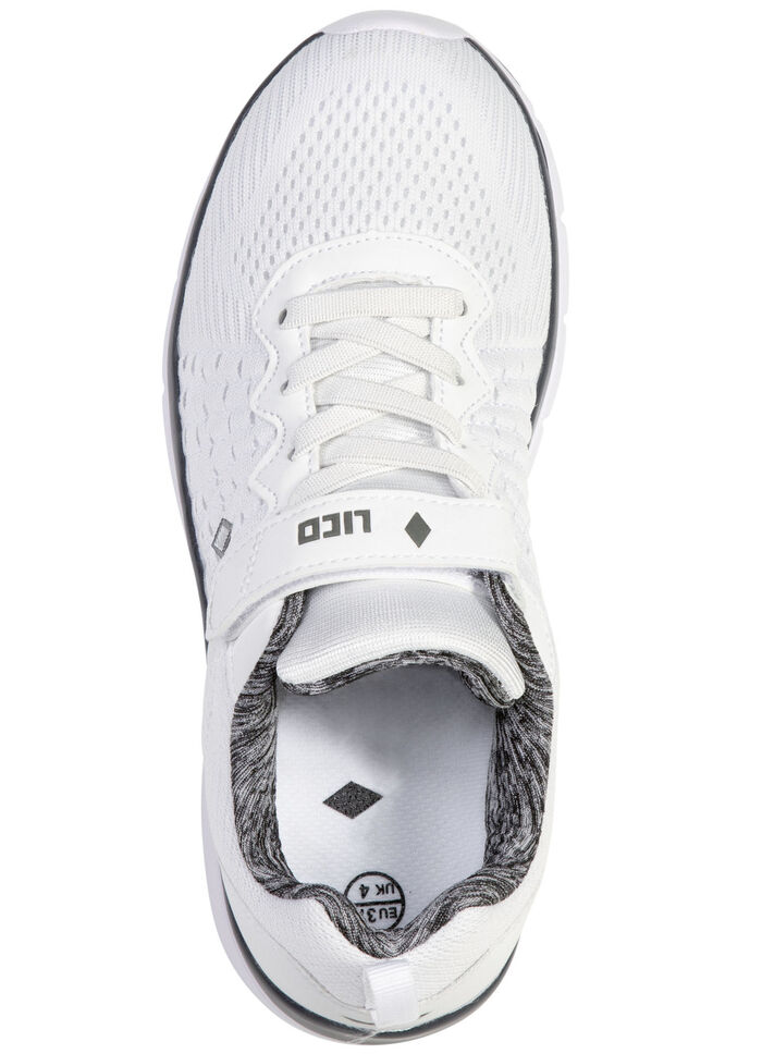 Sneaker aus effektvoll dessiniertem Textilmaterial EISGRAU-WEISS