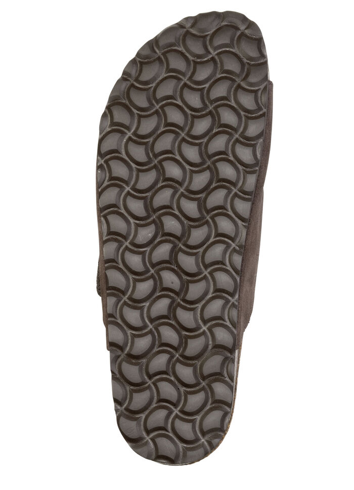 GINO GALANTE, klassiche Herren-Pantoletten, Weite H, mit Klettverschluss BRAUN