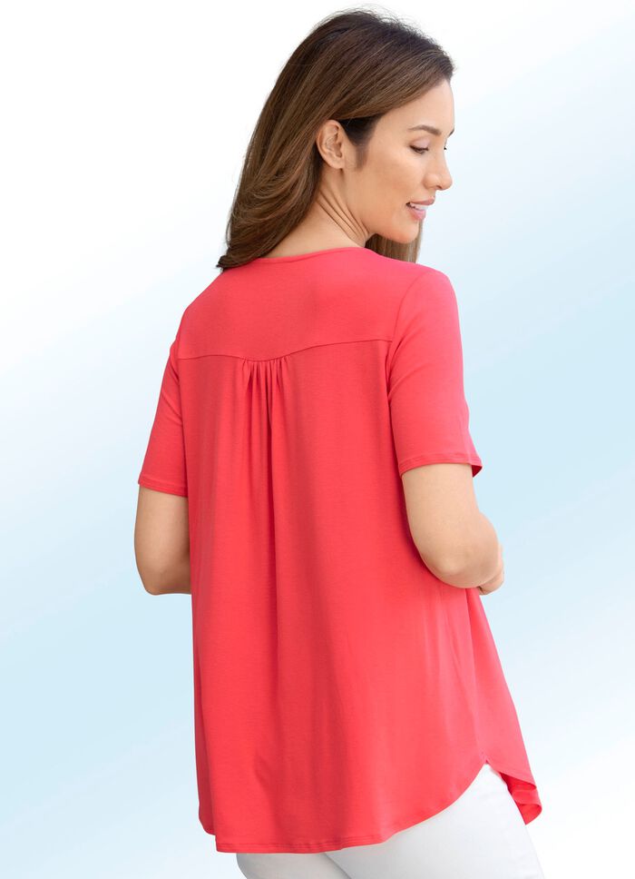 Shirt-Tunika in 3 Farben KORALLE